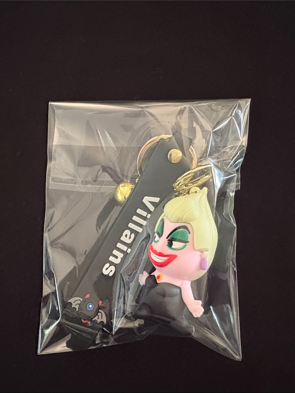 Villains Ursula Black Keychain Bag Charm with Matching Strap - Picture 2 of 2
